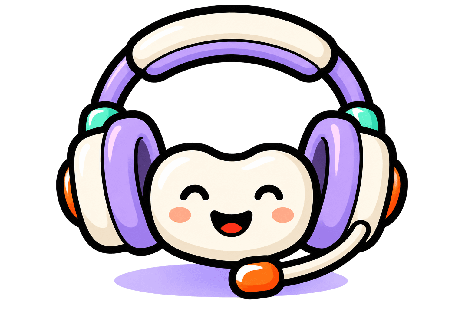 Illustration of a friendly support headset